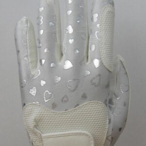 FIT39ex Golfhandschuh Heart in Silber und Weiss für linke oder rechte Hand