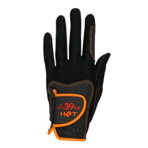 FIT39ex Golfhandschuh Hot in Schwarz und Schwarz für linke oder rechte Hand