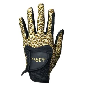 FIT39ex Golfhandschuh Standard in Leopard und Schwarz für linke oder rechte Hand