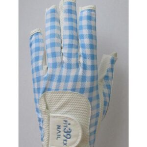 FIT39ex Golfhandschuh Nails checked in Blau und Weiss für linke oder rechte Hand